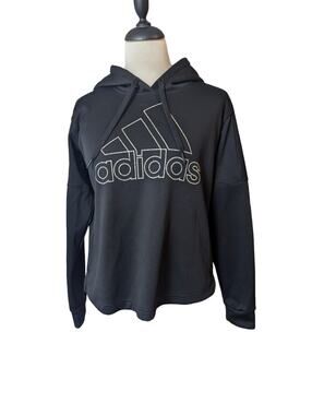 Adidas Hoodie Climawarm Badge Of Sport Black Pullover Sweatshirt  Medium